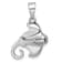 Rhodium Over Sterling Silver Polished Cownose Stingray Pendant