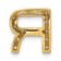 14K Yellow Gold Diamond Letter R Initial Charm