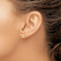 14k Yellow Gold Polished Heart Stud Earrings