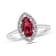 1.37ctw Ruby and Diamond Ring in 14k White Gold