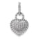Rhodium Over 14k White Gold Diamond Fancy Heart Pendant