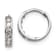 Rhodium Over 14K White Gold Cubic Zirconia Children's Hinged Hoop Earrings