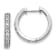 Rhodium Over 14K White Gold Lab Grown Diamond SI1/SI2, G H I, Hinged
Hoop Earrings