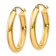 14k Yellow Gold Polished 1" Oval Tube Hoop Earrings