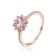 White Topaz 14K Rose Gold Over Sterling Silver Flower Design Ring, 1.42ctw