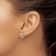 Rhodium Over 14K White Gold Lab Grown Diamond Milgrain Hinged Hoop Earrings