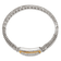 Sterling Silver with 14K Gold Over Sterling Silver Oxidized 1/4ct.
Diamond Bangle Bracelet