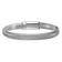 Rhodium Over Sterling Silver Polished 7.65mm Oval Diamond-cut Snake Bracelet