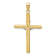 14K Yellow and White Gold Hollow Crucifix Pendant