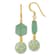 14K Gold Over Sterling Silver Hexagon Aventurine and Swirl Jadeite
Dangle Earrings