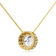 14K Yellow Gold Necklace Round HaloCubic Zirconia Solitaire1.25CTW 18
Inch .60mm Box Link Chain
