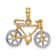 14k Two-tone Gold 3D Bicycle with Moveable Tires Charm