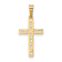 14k Yellow Gold Polished Solid Cross Pendant