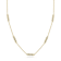 Rachel Zoe CZ Trio Station Necklace in 14K Gold Over Sterling Silver