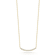 Bellissima Gold 14K Yellow Gold Diamond Dainty Curved Bar Necklace