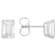 Lab-Grown Diamond Emerald-Cut Stud Earrings In 14K White Gold 3.00ctw
