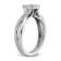 Rhodium Over 14K White Gold Lab Grown Diamond VS/SI GH, Cluster Ring 0.511ctw