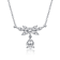 Pear Shape CZ Teardrop Pendant Necklace In Sterling Silver