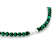 Malachite Beaded Station Necklace In Sterling Silver