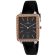 Oceanaut Women's Adorn Black Dial, Rose Bezel, Black Rubber Strap Watch
