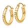 14k Yellow Gold Diamond-Cut 5/8" Hoop Earrings