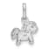 Rhodium Over Sterling Silver Polished Pony Children's Pendant