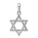 Rhodium Over 14k White Gold Textured Star Of David Pendant