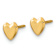 14k Yellow Gold Children's 5mm Heart Stud Earrings