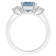 8mm Round Sky Blue Topaz And White Topaz Rhodium Over Sterling Silver
3-Stone Ring