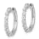 Rhodium Over 14K White Gold Lab Grown Diamond SI1/SI2, G H I, Hinged
Hoop Earrings