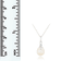 8-8.5mm White Cultured Freshwater Pearl Sterling Silver Pendant W/Chain