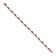 Rhodium Over 14k White Gold Diamond and Ruby Bracelet