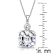 Square CZ Solitaire Pendant In Sterling Silver