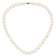 Rhodium Over Sterling Silver 11-12mm White Freshwater Cultured Pearl Necklace