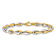 14K Two-tone Gold 5.6mm Polished Fancy Link Bracelet
