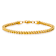 Men's 3.5mm Franco Link Bracelet In 18K Yellow Gold Over Stainless Steel