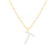 Letter T Initial Cultured Freshwater Pearl 18K Gold Over Sterling Silver
Pendant With  18" Chain
