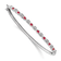 Rhodium Over 14k White Gold Ruby and Diamond Bangle