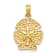 10K Yellow Gold Polished and Textured Sand Dollar Charm