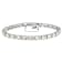 CZ Tennis Bracelet In Platinum-Enhanced Sterling Silver With 18K Gold
Accents 24.10ctw