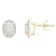 7x5mm Oval Created Opal And Created White Sapphire 10k Yellow Gold Halo
Stud Earrings
