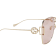 Gucci Gold Tone Frame / Brown Lens Sunglasses