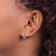 Rhodium Over 14K White Gold Lab Grown Diamond Hinged Hoop Earrings