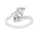 Trillion Aquamarine and White Topaz 2-Stone Rhodium Over Sterling Silver
Bypass Ring 1.22ctw