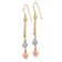 14K Yellow Gold, 14K White Gold and 14K Rose Gold Diamond-Cut Puff Heart
Dangle Earrings