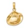 14k Yellow Gold Textured Medium Clam Shell Pendant