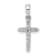 Rhodium Over 14K White Gold Polished Diamond Cross Pendant