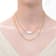 Pear Shape Freshwater Pearl Layered Necklace In 14K Gold Over Sterling Silver