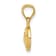 14k Yellow Gold Textured and Diamond-Cut Sand Dollar Pendant
