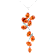 Peach Orange Lab Created Padparadscha Sapphire and CZ Rhodium Over
Silver Pendant Necklace